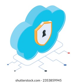 Trendy Collection of Cybersecurity Isometric Icon