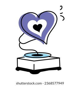Trendy Collection of Love and Wedding Doodle Icons 

