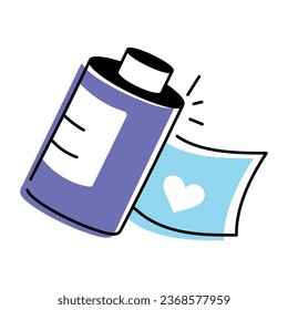 Trendy Collection of Love and Wedding Doodle Icons 

