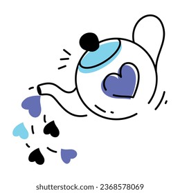 Trendy Collection of Love and Wedding Doodle Icons 

