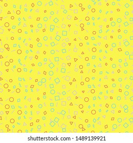 Trendy color abstract pattern with yellow background. Abstract pattern for printed products.
