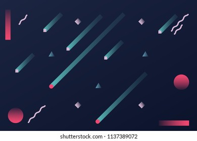 Trendy color geometric pattern background