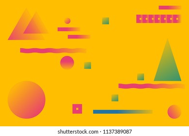 Trendy color geometric pattern background