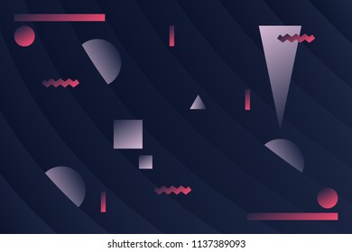 Trendy color geometric pattern background