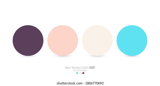 Trendy color guide palette 2021- 2022 for any designs - flat color