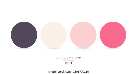 Trendy color guide palette 2021- 2022 for any designs - flat color