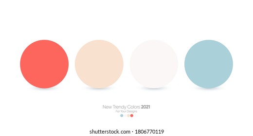 Trendy color guide palette 2021- 2022 for any designs - flat color