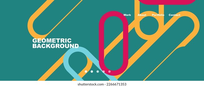 Trendfarbige überlappende Linien abstrakter Hintergrund. Vektorgrafik für Bildschirmhintergründe, Banner, Hintergrund, Karte, Buchillustration, Landing-Page