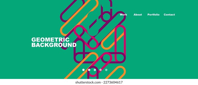 Trendy color overlapping lines abstract background. Vector Illustration For Wallpaper, Banner, Background, Card, Book Illustration, landing page