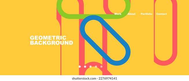 Trendy color overlapping lines abstract background. Vector Illustration For Wallpaper, Banner, Background, Card, Book Illustration, landing page
