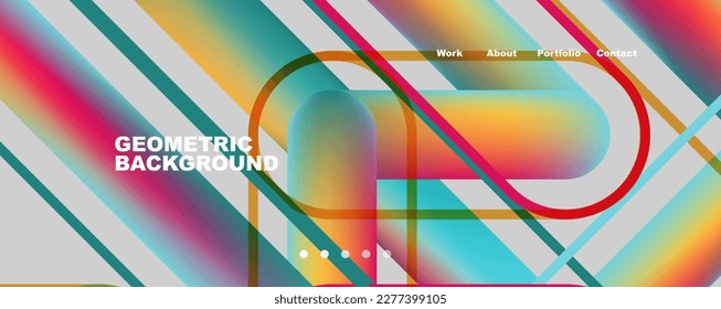 Trendy color overlapping lines abstract background. Vector Illustration For Wallpaper, Banner, Background, Card, Book Illustration, landing page
