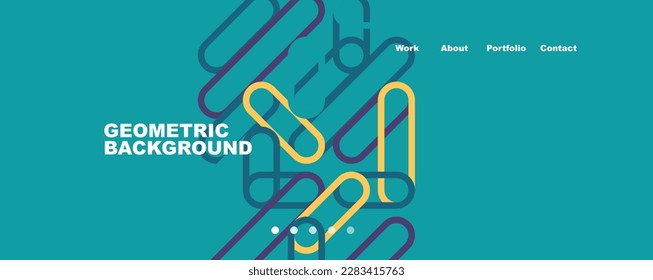 Trendy color overlapping lines abstract background. Vector Illustration For Wallpaper, Banner, Background, Card, Book Illustration, landing page