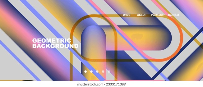 Trendy color overlapping lines abstract background. Vector Illustration For Wallpaper, Banner, Background, Card, Book Illustration, landing page