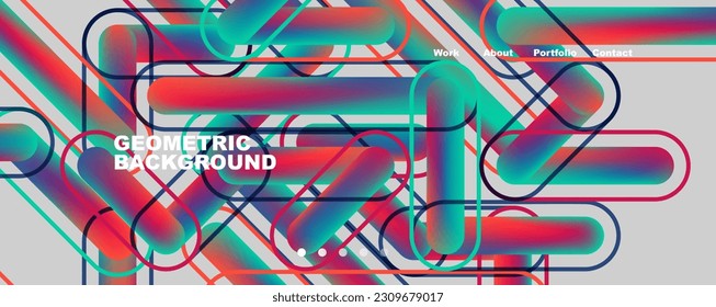 Fondo abstracto de líneas superpuestas de color de moda. Ilustración vectorial para fondo de escritorio, pancarta, fondo, tarjeta, ilustración del libro, página de inicio