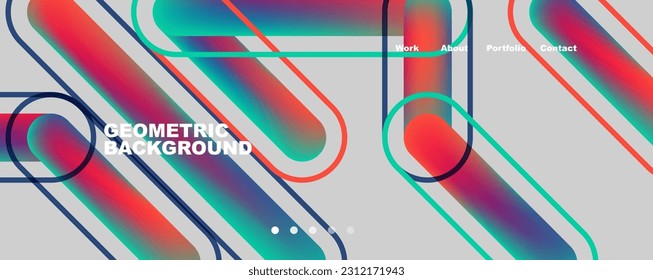 Trendy color overlapping lines abstract background. Vector Illustration For Wallpaper, Banner, Background, Card, Book Illustration, landing page
