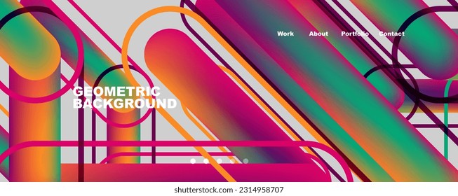 Fondo abstracto de líneas superpuestas de color de moda. Ilustración vectorial para fondo de escritorio, pancarta, fondo, tarjeta, ilustración del libro, página de inicio
