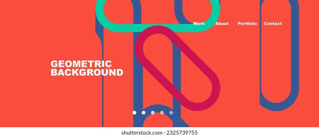 Trendy color overlapping lines abstract background. Vector Illustration For Wallpaper, Banner, Background, Card, Book Illustration, landing page