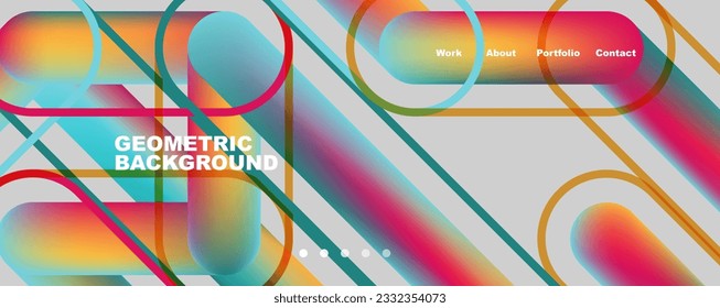 Trendy color overlapping lines abstract background. Vector Illustration For Wallpaper, Banner, Background, Card, Book Illustration, landing page