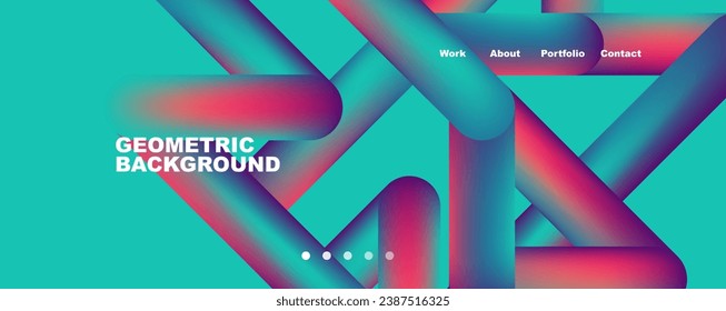 Trendy color overlapping lines abstract background. Vector Illustration For Wallpaper, Banner, Background, Card, Book Illustration, landing page