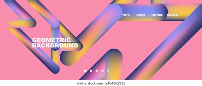 Trendy color overlapping lines abstract background. Vector Illustration For Wallpaper, Banner, Background, Card, Book Illustration, landing page