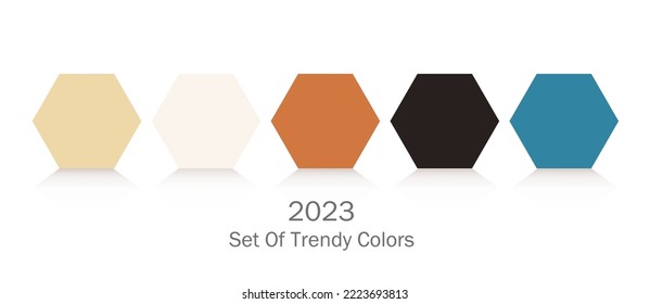 trendy color palette. Color swatches of popular colors