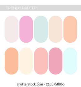 Trendy color palette template for your creative design