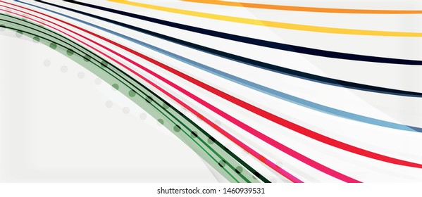Trendy color stripes lines wave, great design for any purposes. Vector line pattern. Vector geometric background. Wavy line techno template