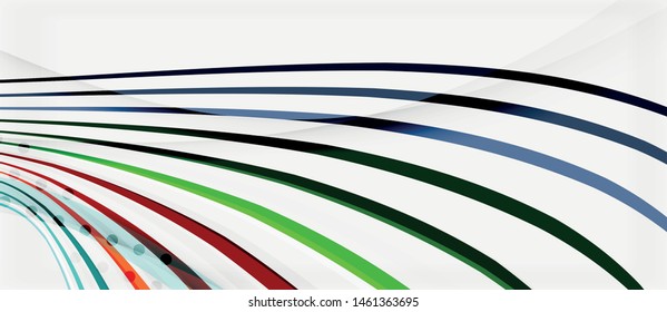 Trendy color stripes lines wave, great design for any purposes. Vector line pattern. Vector geometric background. Wavy line techno template