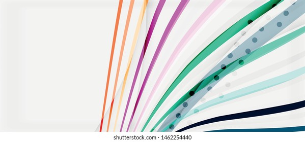 Trendy color stripes lines wave, great design for any purposes. Vector line pattern. Vector geometric background. Wavy line techno template
