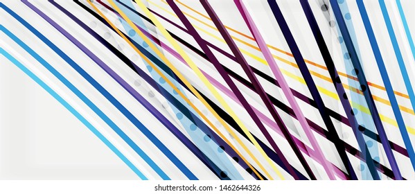 Trendy color stripes lines wave, great design for any purposes. Vector line pattern. Vector geometric background. Wavy line techno template