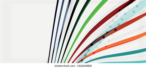 Trendy color stripes lines wave, great design for any purposes. Vector line pattern. Vector geometric background. Wavy line techno template