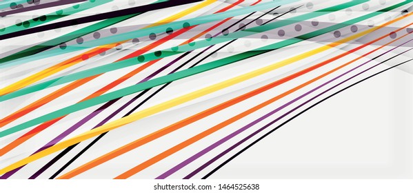 Líneas de rayas de color de moda ondulan, diseño perfecto para cualquier propósito. Patrón de línea del vector. Fondo geométrico vectorial. Plantilla de tecnología de línea ondulada