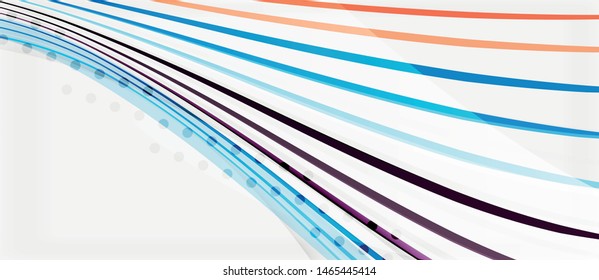 Trendy color stripes lines wave, great design for any purposes. Vector line pattern. Vector geometric background. Wavy line techno template