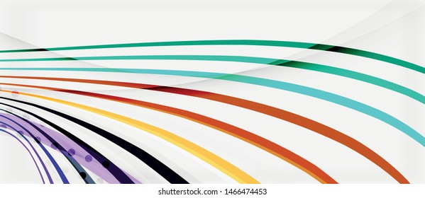 Trendy color stripes lines wave, great design for any purposes. Vector line pattern. Vector geometric background. Wavy line techno template