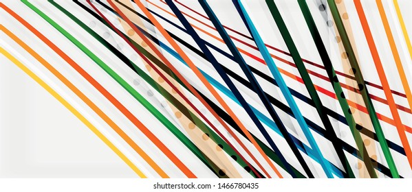 Trendy color stripes lines wave, great design for any purposes. Vector line pattern. Vector geometric background. Wavy line techno template