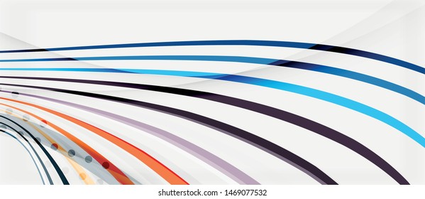 Trendy color stripes lines wave, great design for any purposes. Vector line pattern. Vector geometric background. Wavy line techno template