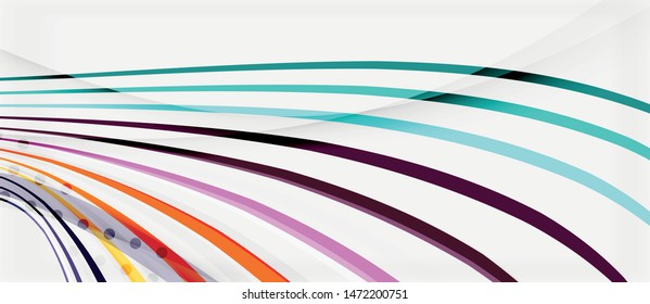 Trendy color stripes lines wave, great design for any purposes. Vector line pattern. Vector geometric background. Wavy line techno template