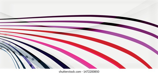 Trendfarbige Streifen Linien Wellengang, großartiges Design für jeden Zweck. Vektorlinienmuster. Vektorgeometrischer Hintergrund. Wavy-Line-Techno-Vorlage