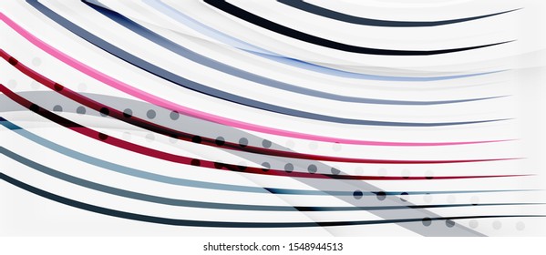 Trendy color stripes lines wave, great design for any purposes. Vector line pattern. Vector geometric background. Wavy line techno template