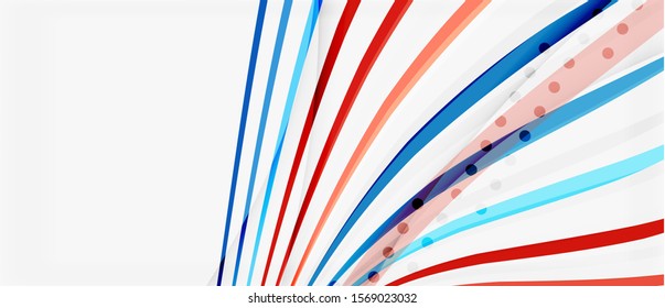 Líneas de rayas de color de moda ondulan, diseño perfecto para cualquier propósito. Patrón de línea del vector. Fondo geométrico vectorial. Plantilla de tecnología de línea ondulada