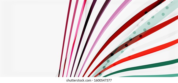 Trendy color stripes lines wave, great design for any purposes. Vector line pattern. Vector geometric background. Wavy line techno template