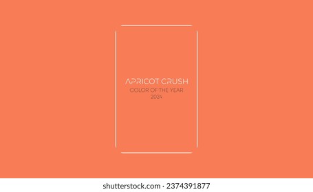 Trendy color of the year 2024, apricot crush color scheme palette design.