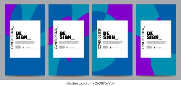 trendy colorful abstract background set