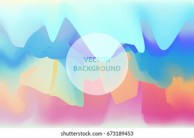 Trendy colorful background with  gitched wavy shapes.