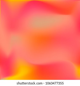 Trendy colorful blur fluid texture. Hologram foil motion background. Abstract gradient holographic blurry backdrop. Vector design template
