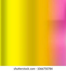 Trendy colorful blur fluid texture. Cool Bright Vibrant vector. Yellow and Pink Blurry hipster liquid background. Holographic foil backdrop. Vector design template