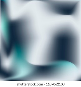 Trendy colorful blur fluid texture. Hologram foil motion background. Abstract gradient holographic blurry backdrop. Vector design template
