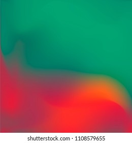 Trendy colorful blur fluid texture. Hologram foil motion background. Abstract gradient holographic blurry backdrop. Vector design template
