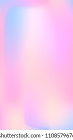 Trendy colorful blur fluid texture. Hologram foil motion background. Abstract gradient holographic blurry backdrop. Vector design template
