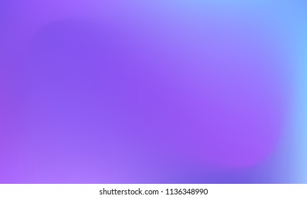 Trendy colorful blur fluid texture. Hologram foil motion background. Colored vector illustration. Abstract holographic blurry backdrop. Gradient mesh. Blue Violet Pink Iris Lavender.